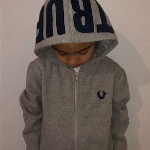 Boys True Religion Zip Up Sweater